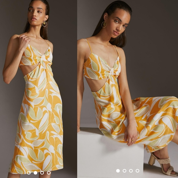 Anthropologie Dresses & Skirts - NWT ANTHRO' Cut Out Printed Midi Dress